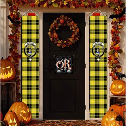 ScotsTee Shop Scottish Barclay Dress Modern Tartan Front Porch Sign Set, Hanging Banner Set