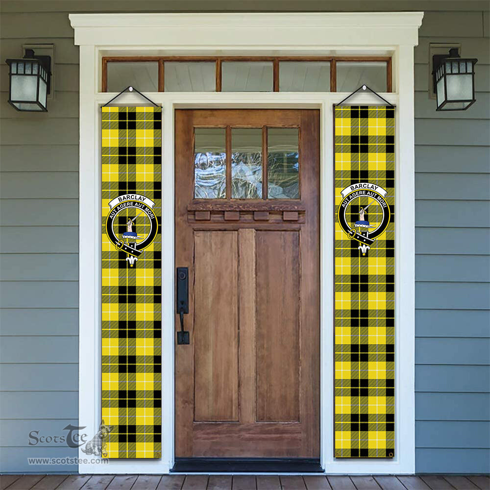 ScotsTee Shop Scottish Barclay Dress Modern Tartan Front Porch Sign Set, Hanging Banner Set