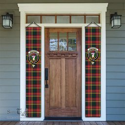 ScotsTee Shop Scottish Buchanan 1907 Tartan Front Porch Sign Set, Hanging Banner Set
