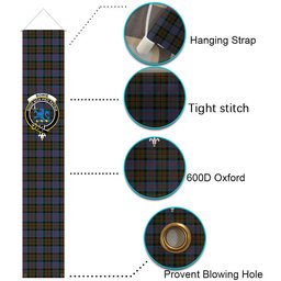 ScotsTee Shop Scottish Bowie Tartan Front Porch Sign Set, Hanging Banner Set