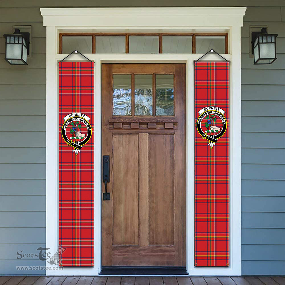 ScotsTee Shop Scottish Burnett of Leys Modern Tartan Front Porch Sign Set, Hanging Banner Set