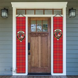 ScotsTee Shop Scottish Burnett of Leys Modern Tartan Front Porch Sign Set, Hanging Banner Set