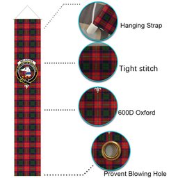 ScotsTee Shop Scottish Belsches Tartan Front Porch Sign Set, Hanging Banner Set