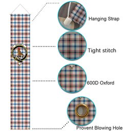 ScotsTee Shop Scottish Boswell Dress Ancient Tartan Front Porch Sign Set, Hanging Banner Set