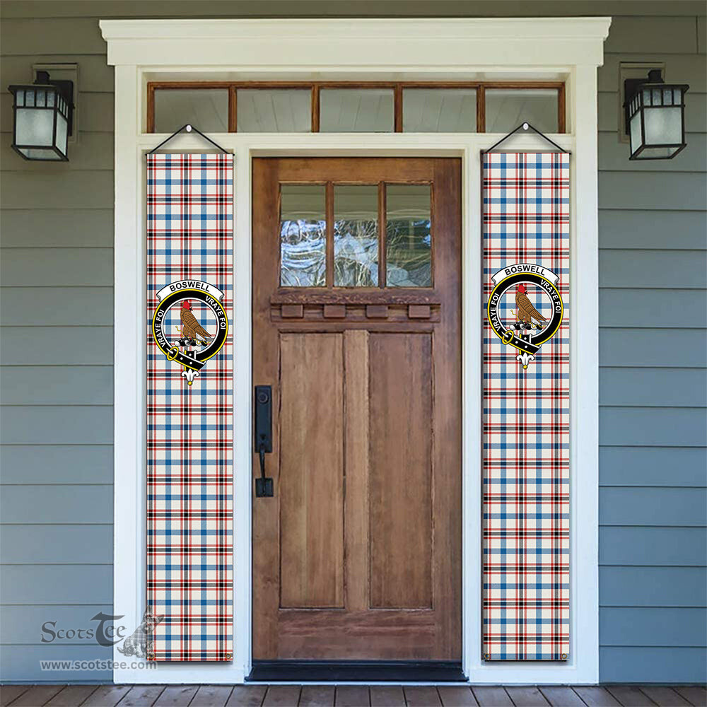 ScotsTee Shop Scottish Boswell Dress Ancient Tartan Front Porch Sign Set, Hanging Banner Set