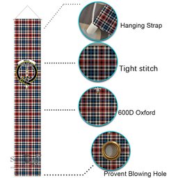 ScotsTee Shop Scottish Bell Border (Bell Southern Bell) Ancient Tartan Front Porch Sign Set, Hanging Banner Set