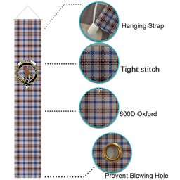 ScotsTee Shop Scottish Boswell Tartan Front Porch Sign Set, Hanging Banner Set