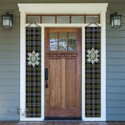 ScotsTee Shop Scottish Black Watch Large Sett Ancient Tartan Front Porch Sign Set, Hanging Banner Set