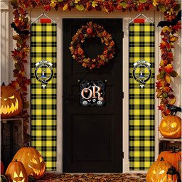 ScotsTee Shop Scottish Barclay Dress Modern Clan Tartan Front Porch Sign Set, Hanging Banner Set