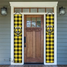 ScotsTee Shop Scottish Barclay Dress Modern Clan Tartan Front Porch Sign Set, Hanging Banner Set