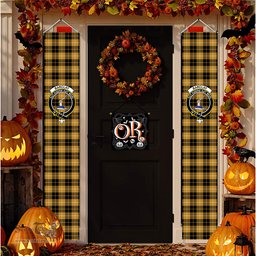 ScotsTee Shop Scottish Barclay Dress Ancient Clan Tartan Front Porch Sign Set, Hanging Banner Set