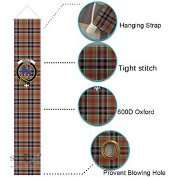 ScotsTee Shop Scottish Bruce of Kinnaird Ancient Tartan Front Porch Sign Set, Hanging Banner Set