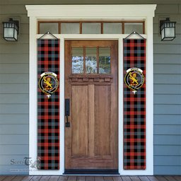 ScotsTee Shop Scottish Broun Ancient Tartan Front Porch Sign Set, Hanging Banner Set