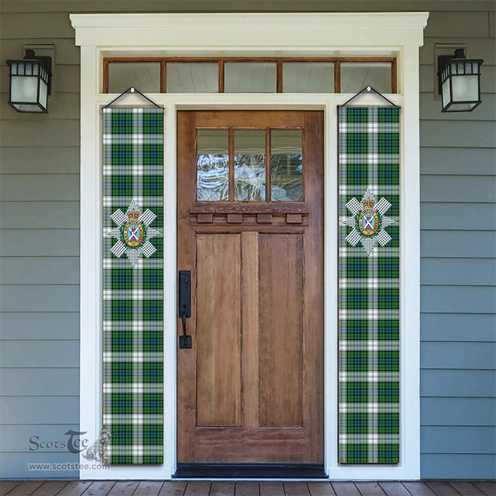 ScotsTee Shop Scottish Black Watch Dress Ancient Tartan Front Porch Sign Set, Hanging Banner Set