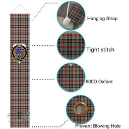 ScotsTee Shop Scottish Bruce of Kinnaird Modern Tartan Front Porch Sign Set, Hanging Banner Set