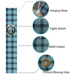 ScotsTee Shop Scottish Bell of the Borders Modern Tartan Front Porch Sign Set, Hanging Banner Set