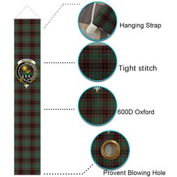 ScotsTee Shop Scottish Buchan Ancient Tartan Front Porch Sign Set, Hanging Banner Set