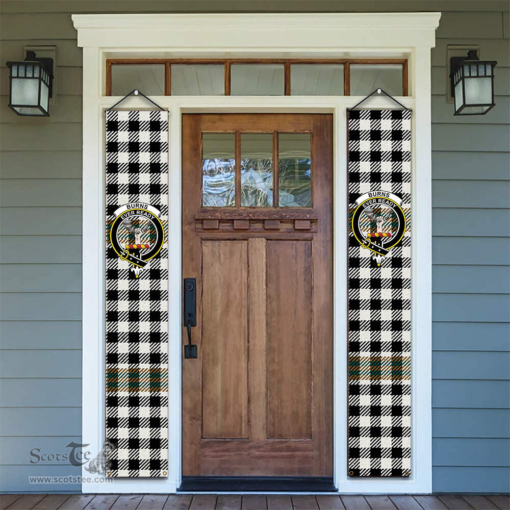 ScotsTee Shop Scottish Burns Check Modern Tartan Front Porch Sign Set, Hanging Banner Set
