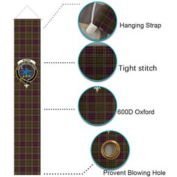 ScotsTee Shop Scottish Bowie Dalgety Tartan Front Porch Sign Set, Hanging Banner Set