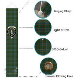 ScotsTee Shop Scottish Balfour Hunting Tartan Front Porch Sign Set, Hanging Banner Set