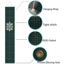 ScotsTee Shop Scottish Black Watch #3 Ancient Tartan Front Porch Sign Set, Hanging Banner Set