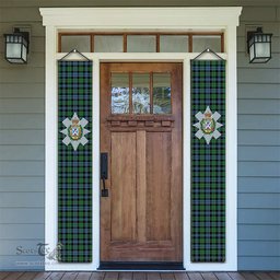 ScotsTee Shop Scottish Black Watch #3 Ancient Tartan Front Porch Sign Set, Hanging Banner Set