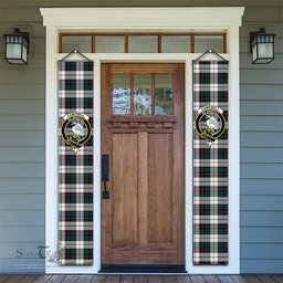 ScotsTee Shop Scottish Campbell of Cawdor Dress Modern Tartan Front Porch Sign Set, Hanging Banner Set