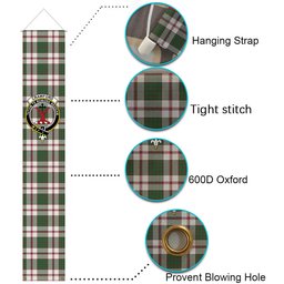 ScotsTee Shop Scottish Crawford Arisaid Dance Modern Tartan Front Porch Sign Set, Hanging Banner Set