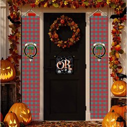 ScotsTee Shop Scottish Christie (London) Tartan Front Porch Sign Set, Hanging Banner Set