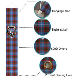 ScotsTee Shop Scottish Dalmahoy Tartan Front Porch Sign Set, Hanging Banner Set