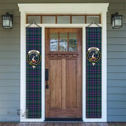 ScotsTee Shop Scottish Cooper Modern Tartan Front Porch Sign Set, Hanging Banner Set