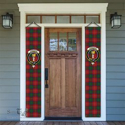ScotsTee Shop Scottish Chisholm 1842 Tartan Front Porch Sign Set, Hanging Banner Set