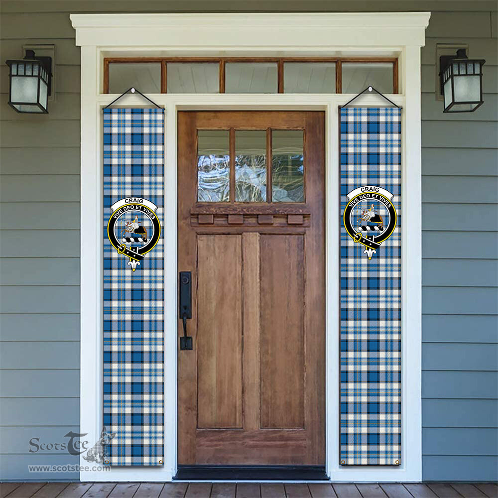 ScotsTee Shop Scottish Craig Paisley Ancient Tartan Front Porch Sign Set, Hanging Banner Set