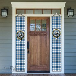 ScotsTee Shop Scottish Craig Paisley Ancient Tartan Front Porch Sign Set, Hanging Banner Set
