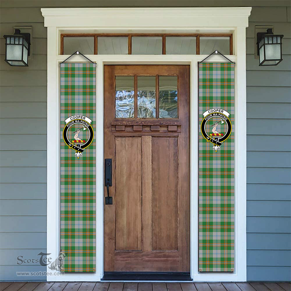 ScotsTee Shop Scottish Cooper Dress Dalgleish 2 Tartan Front Porch Sign Set, Hanging Banner Set