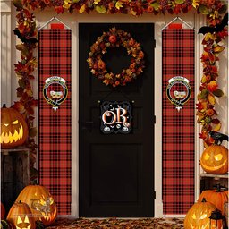 ScotsTee Shop Scottish Donald of Ardnamurchan Ancient Tartan Front Porch Sign Set, Hanging Banner Set