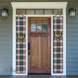 ScotsTee Shop Scottish Cameron of Erracht Dress Ancient Tartan Front Porch Sign Set, Hanging Banner Set