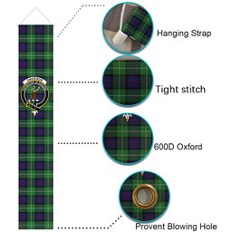 ScotsTee Shop Scottish Davidson of Tulloch Tartan Front Porch Sign Set, Hanging Banner Set