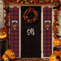 ScotsTee Shop Scottish Cameron of Locheil Original Tartan Front Porch Sign Set, Hanging Banner Set