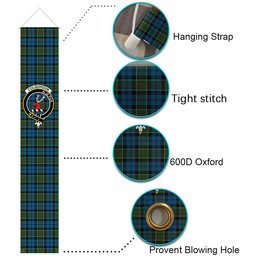 ScotsTee Shop Scottish Colquhoun 2 Tartan Front Porch Sign Set, Hanging Banner Set