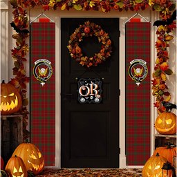 ScotsTee Shop Scottish Carruthers Tartan Front Porch Sign Set, Hanging Banner Set