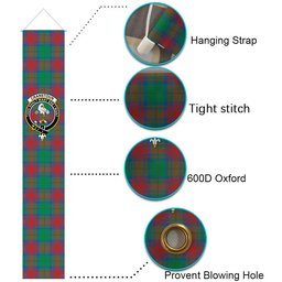 ScotsTee Shop Scottish Cranstoun Dress Ancient Tartan Front Porch Sign Set, Hanging Banner Set