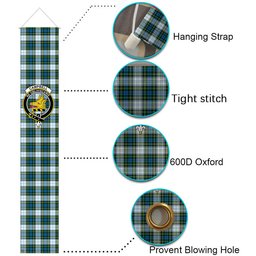 ScotsTee Shop Scottish Campbell Dress Tartan Front Porch Sign Set, Hanging Banner Set