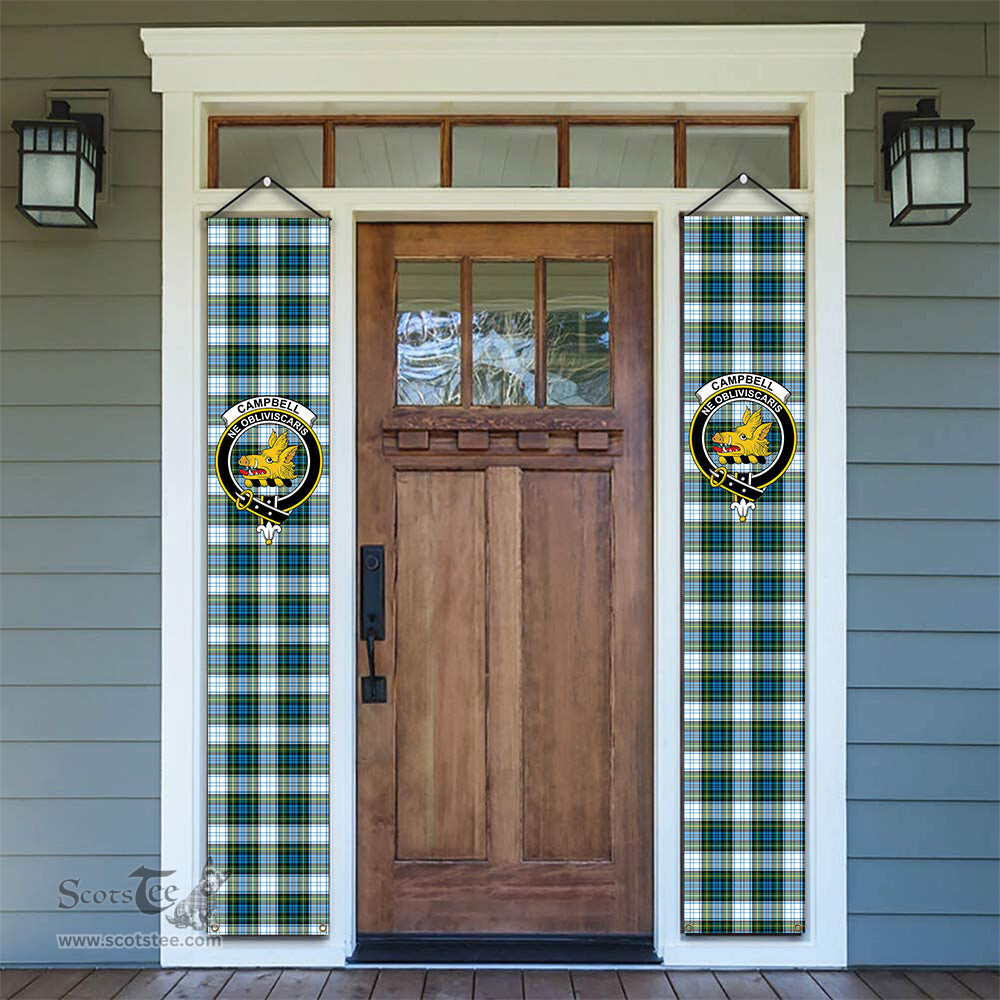 ScotsTee Shop Scottish Campbell Dress Tartan Front Porch Sign Set, Hanging Banner Set