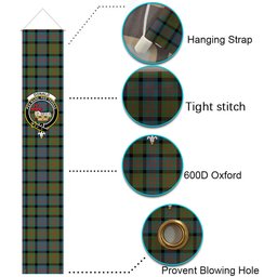 ScotsTee Shop Scottish Donald Ancient Tartan Front Porch Sign Set, Hanging Banner Set