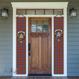 ScotsTee Shop Scottish Dalrymple Orginal Tartan Front Porch Sign Set, Hanging Banner Set
