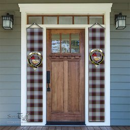 ScotsTee Shop Scottish Donald Dress Ancient Tartan Front Porch Sign Set, Hanging Banner Set