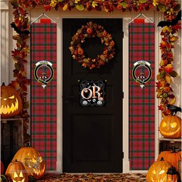 ScotsTee Shop Scottish Dalziel Tartan Front Porch Sign Set, Hanging Banner Set