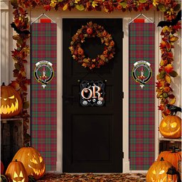 ScotsTee Shop Scottish Donald of Glencoe Modern Tartan Front Porch Sign Set, Hanging Banner Set