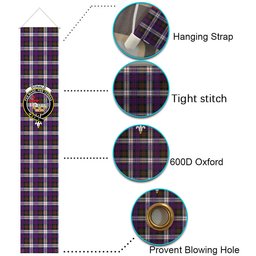 ScotsTee Shop Scottish Donald Dress Modern Tartan Front Porch Sign Set, Hanging Banner Set